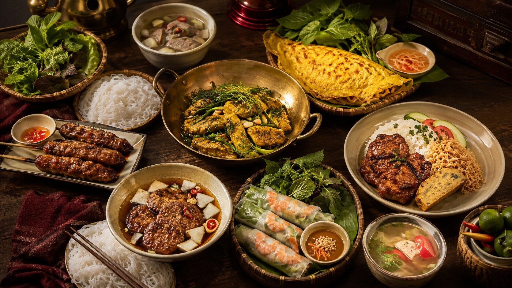 Thực đơn gọi món A La Carte tại Chợ Nom