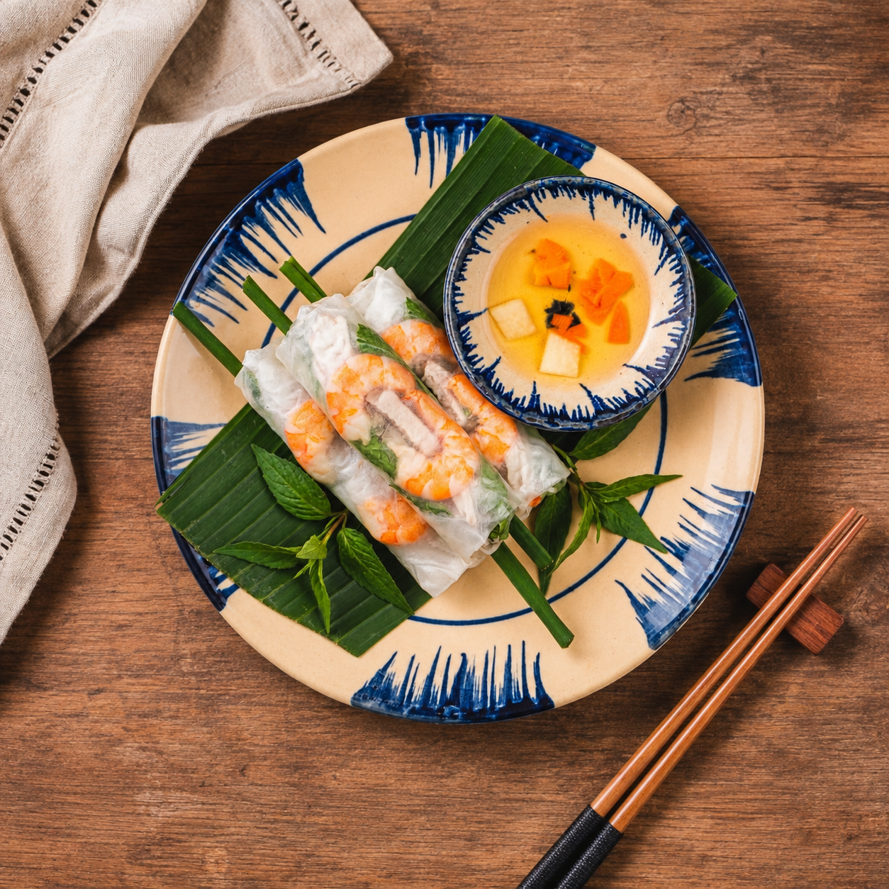 Gỏi cuốn Chợ Nom